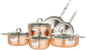 Copper Pots Traditional cookware for even heat distribution