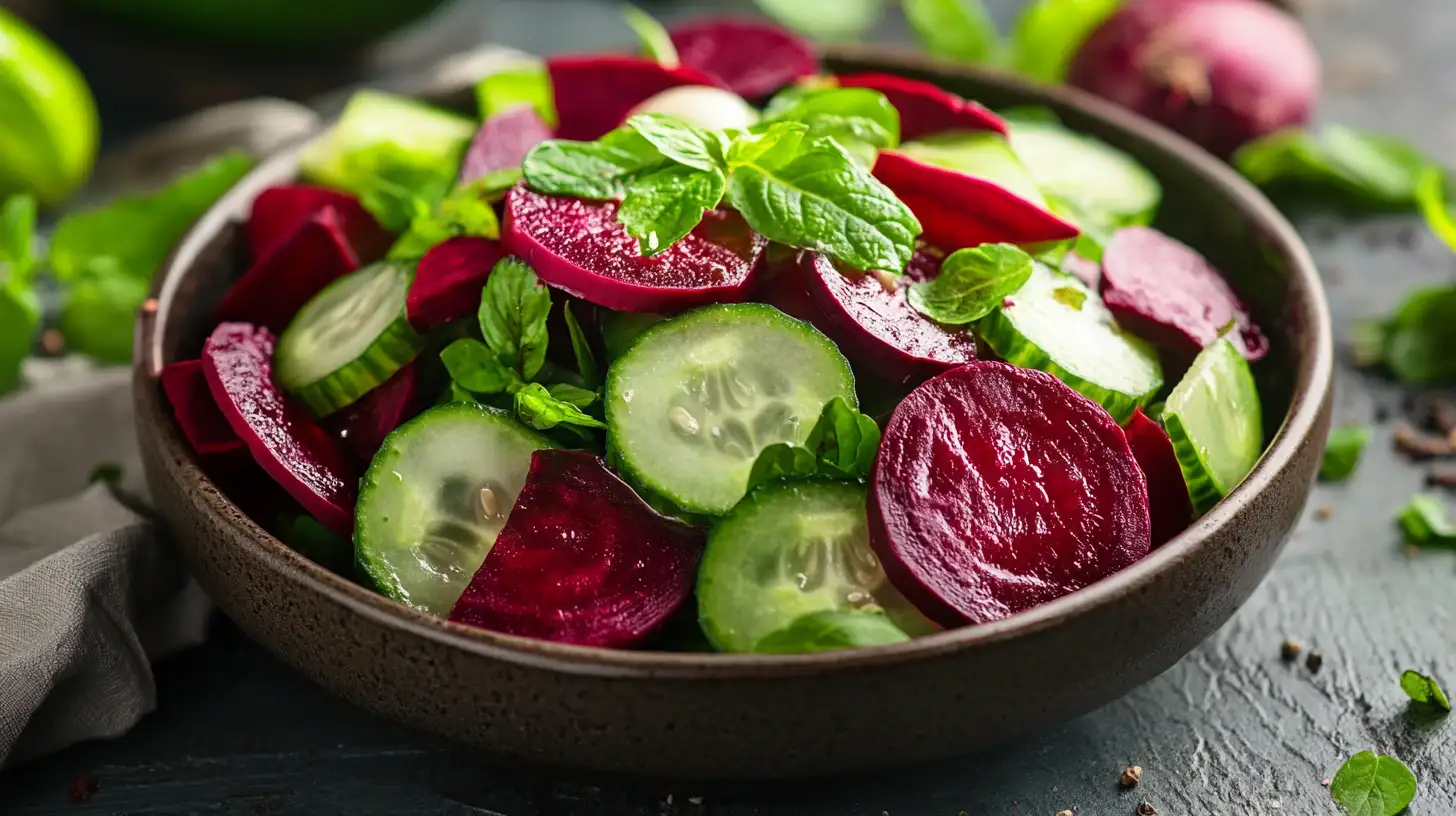 Crisp Cucumber and Beetroot Salad