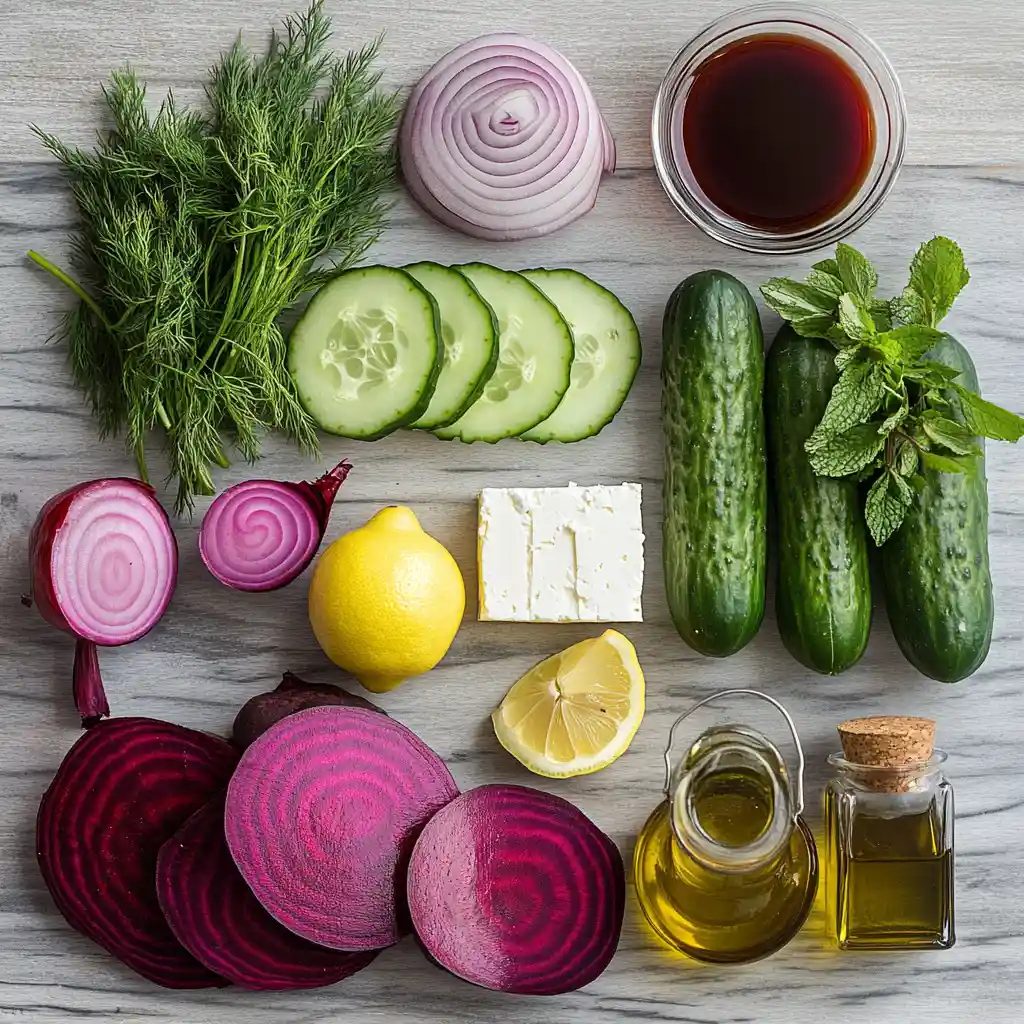 Crisp Cucumber and Beetroot Salad