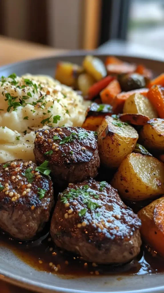 Side dishes paired with Garlik steak Bites