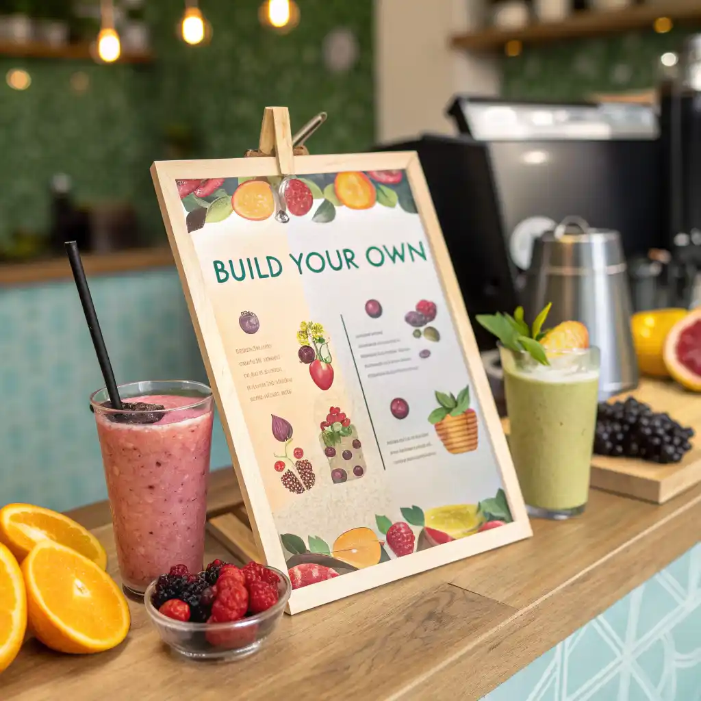 build-your-own smoothie at smoothie spot