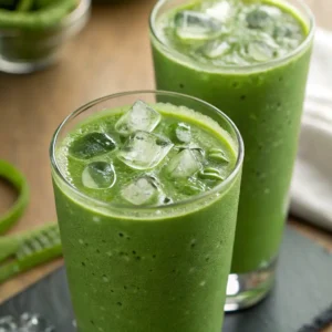 green smoothie at local smoothie spot