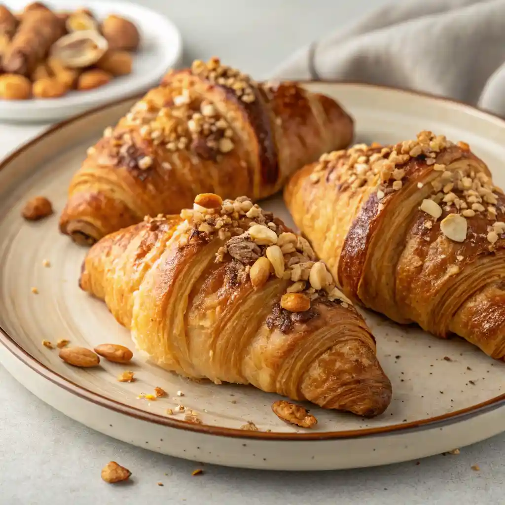Nussgipfel with nut filling