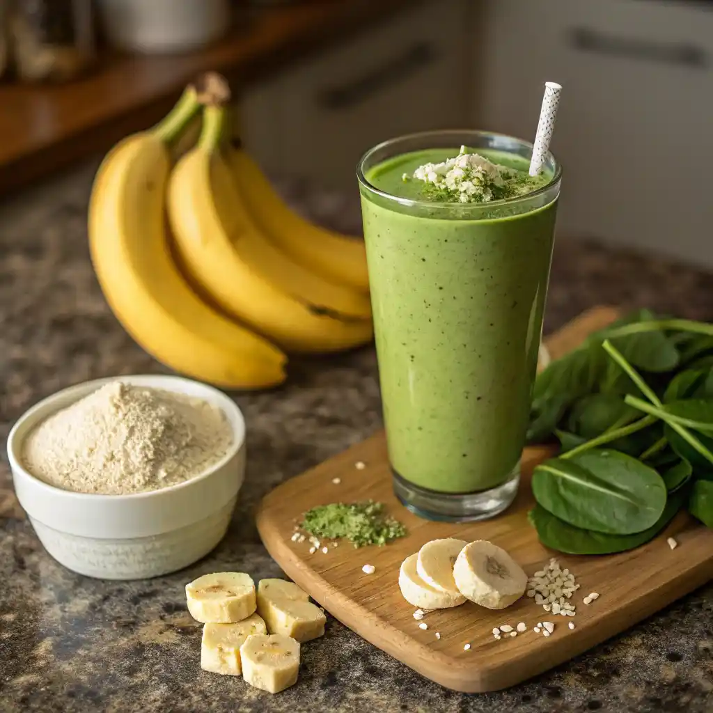 healthy ingredients in a smoothie spot drink