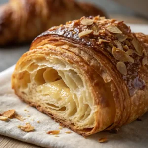 Freshly baked Swiss gipfeli recipe on wooden table